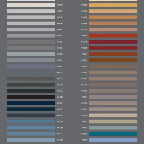 Altro Weldrod Colour Chart